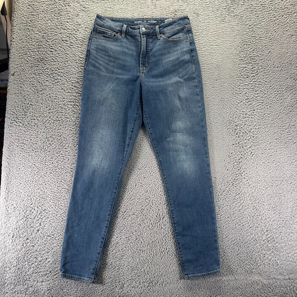 Old Navy OG Jeans Womens 10 Blue Cotton Denim Straight Travel Workwear Stretch